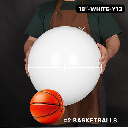 PartyWoo White Balloons 20pcs 18 Inch Matte White Latex Balloons for Wedding Bridal Graduation Engagement Baby Shower Gender Reveal Easter Anniversary Birthday Tea Party Decorations White-Y13