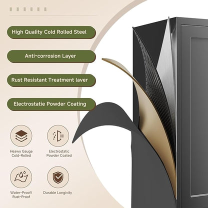 Letaya 75" H Metal Storage Cabinet with 2 Doors and 4 Shelves,Tall Kitchen Pantry Cabinets,Farmhouse Utility Pantry Organizers for Cupboard/Dining/Bathroom/Home Office/Garage Room,Black
