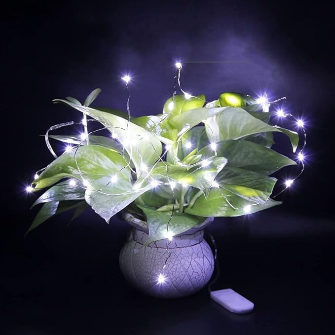 12 Pack Fairy Lights Battery Operated String Lights，7FT 20LED Waterproof Silver Wire Christmas Lights Outdoor,Firefly Mini Lights for Bedroom Party Birthday Wedding Indoor Decorations.