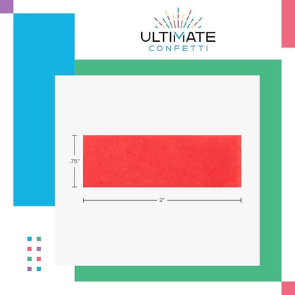 Ultimate Confetti, Colorful Biodegradable Confetti - Rectangular Rainbow Fluttering Tissue Paper Confetti for Cannon and Launcher use – Best for Gender Reveal, Parties, and Concerts - 20 lb, 320 oz