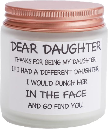 Dear Daughter Gifts from Mom and Dad, Mothers Day Gifts for Daughter,Birthday Gift for Daughter Adult, Daughter Candle for Graduation Wedding Christmas