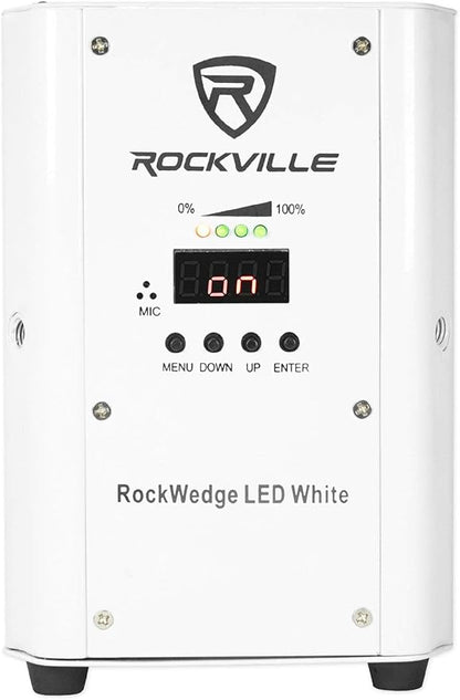 Rockville RockWedge LED 54W RGBWA+UV Rechargeable Wireless DMX Par Light, Battery-Powered, Remote Included, 16.7M Colors, Perfect for DJs and Event Lighting
