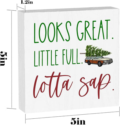 National Lampoons Christmas Vacation Decor for Home Christmas Vacation Decorations for Room Office Xmas Tiered Tray Decor 5 X 5 Inches