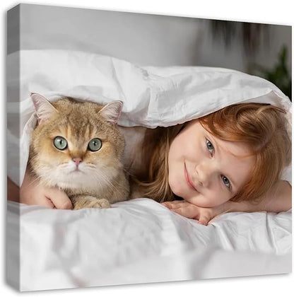 DBLAKI Personalized Custom Canvas Prints - Custom Framed Canvas Prints With Your Photos,Printed Photo To Canvas Wall Art Ideal for Home Decor Gifts Keepsakes 10" x10"