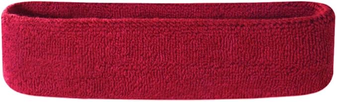 Suddora Workout Headband for Men and Women, Moisture-Wicking Athletic Sweatband, Lightweight Cotton Terry Cloth Bands for Basketball, Tennis, Football, Gym, Running, Cosplay & Costumes