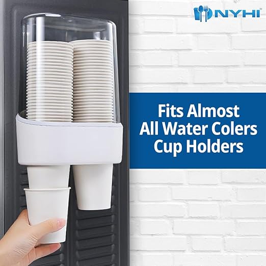 NYHI 300-Pack 8 oz White Disposable Paper Cups for Hot & Cold Drinks - Coffee, Tea, Water - Leak-Proof for Parties & Offices