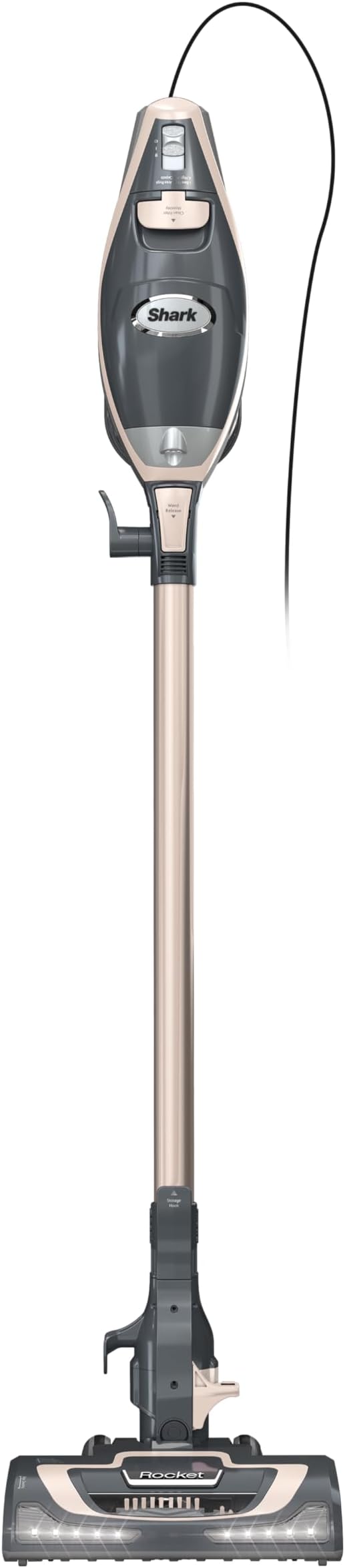 Shark Rocket Pro DLX | Corded Stick Vacuum | Removable Hand Vacuum, Advanced Swivel Steering, XL Dust Cup Capacity | Crevice Tool, Upholstery Tool & Anti-Allergen Dust Brush | Gold | HV371GD