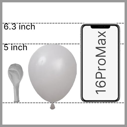 PartyWoo Gray Balloons 50 pcs 5 Inch Small Mini Matte Grey Latex Balloons for Baby Shower Gender Reveal Graduation Woodland Wedding Anniversary Elephant Birthday Party Decorations Gray-Y71