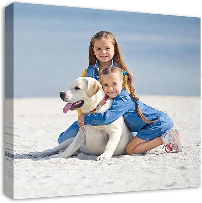 DBLAKI Personalized Custom Canvas Prints - Custom Framed Canvas Prints With Your Photos,Printed Photo To Canvas Wall Art Ideal for Home Decor Gifts Keepsakes 30" x30"