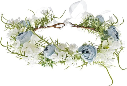 Floral Fall Camellia Flower Crown Rose Headpiece Wedding Bridal Flower Girl Halo Maternity Photo Props FL-03