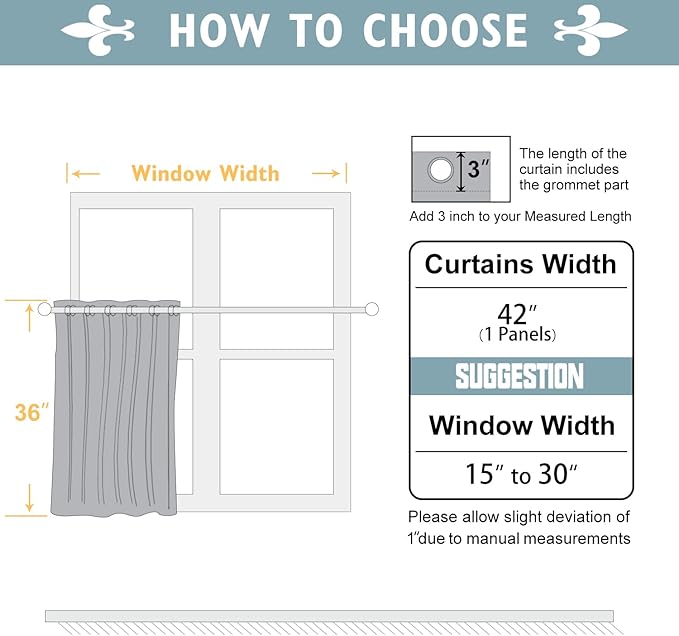 ChrisDowa Blackout Curtains 36 Inches Long for Living Room, Grommet Thermal Insulated Room Darkening Curtains for Bedroom (1 Panel Set, Cappuccino, 42W x 36L)