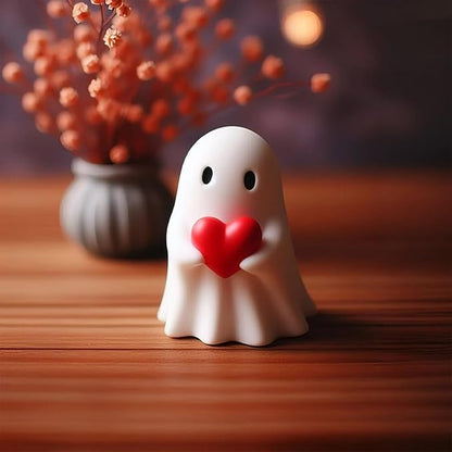 Halloween Ghost Figurine - Spooky Resin Ghost Statue, Cute Finger Ghost Ornaments, Perfect for Indoor & Porch Decor (B)