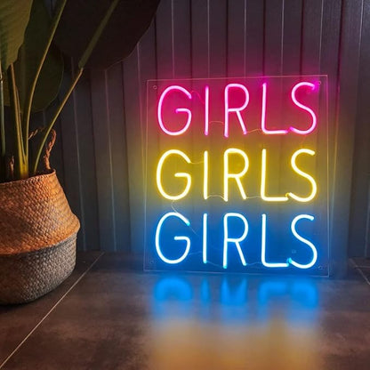 Custom Neon Signs, Neon Sign Customizable for Wall Decor, Personalized Neon Sign for Wedding Birthday Party Gift Party Bar Game Room Home Business Shop Name Logo Neon Sign (3 Lines)
