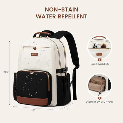 LOVEVOOK Laptop Backpack for Women with Pouch Pocket for Large Capacity Cup,18 Inch Laptop Computer Bag Travel Backpack Purse,Waterproof Work Business Backpack College Teacher Bags,Leopard print