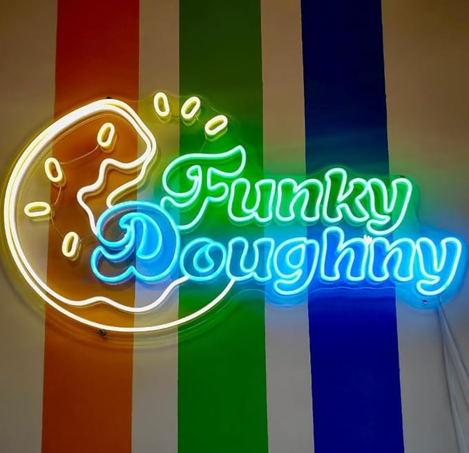 Business Signs, and Storefront Signs - Personalized Double Line Fonts LED Neon Sign for Home Decor, Wedding Decorations, Wall Decor, Indoor & Outdoor Waterproof