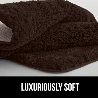 GORILLA GRIP Bathroom Rugs, Ultra Soft Absorbent Mat, Thick Plush Bath Rug, Machine Washable, Microfiber Quick Dry, Mats for Shower, Bathtub and Floor, Home Decor Accessories, 24x17, Brown