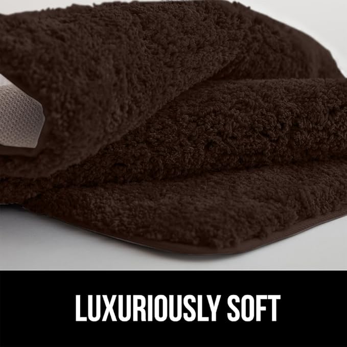 GORILLA GRIP Bathroom Rugs, 60x24, Ultra Soft Absorbent Mat, Thick Plush Bath Rug, Machine Washable, Microfiber Quick Dry, Mats for Shower, Bathtub and Floor, Home Decor Accessories, Brown