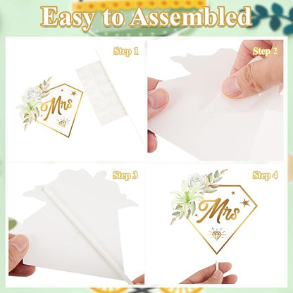 SUNBEAUTY 38 PCS Sage Green Wedding Photo Booth Props,Bridal Shower Photo Props, Engagement Party Decorations, Wedding Decorations for Ceremony Outside, Wedding Party Supplies for Girls