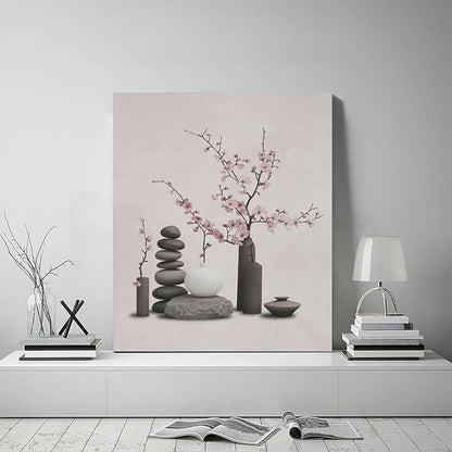 Zen Wall Art Zen Bathroom Pictures Wall Decor Spiritual Canvas Prints Meditation Decorations Painting Framed Artwork Office Home Spa Yoga Decor For Bedroom Dining Living Room 20"x24"
