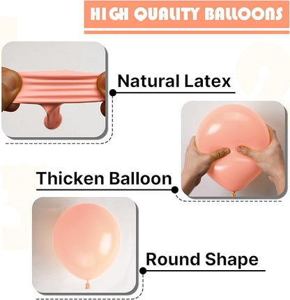 PartyWoo Peach Balloons 50 pcs 5 Inch Small Mini Pastel Light Orange Peachy Pink Latex Balloons for Wedding Baby Shower Gender Reveal Graduation Birthday Party Decorations Peach-Y21