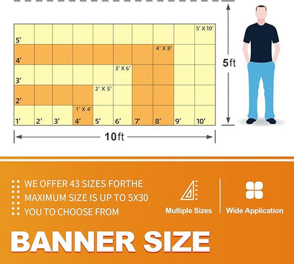 Custom Banners and Signs Personalized with Photo or Logo Text, Full Color 13oz Vinyl Banner Customized for Business Advertising Birthday Party Graduation Wedding Indoor Outdoor Display
