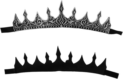 Regal King's Crown,Adjustable Royal Crown Prince Tiara,Medieval King Costume Accessories for Adult