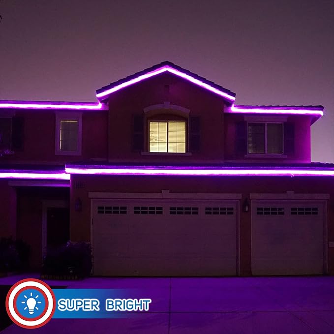 Russell Decor 10ft/3m Led Rope Lights Lamps Kit Indoor Outdoor Decorative Lighting for Party Wedding Valentine's Day Backyard Patio Deck Bright Flexible String Tube Lights Waterproof- Pink