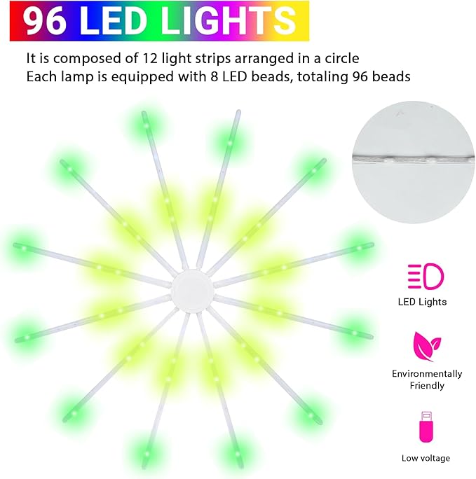 Lighted Christmas Wall Decor: RGB Color Changing Christmas Snowflake Window Lights - 24" Pre-Lit Xmas Decorations Indoor for Wall Door Window, USB Powered