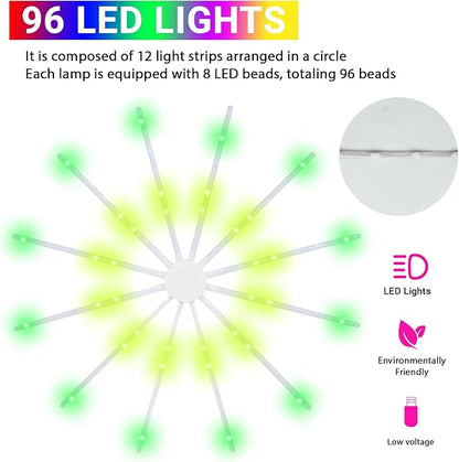 Lighted Christmas Wall Decor: RGB Color Changing Christmas Snowflake Window Lights - 24" Pre-Lit Xmas Decorations Indoor for Wall Door Window, USB Powered