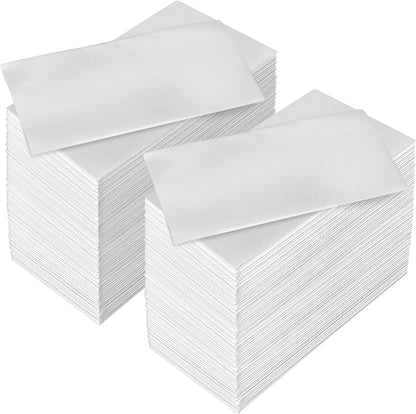 Charmount 300 Pack Disposable Paper Hand Towels Bulk, White Guest Towels Napkins for Bathroom, Linen-Feel Napkins Wedding, Party, Dinner, Everyday Use, or Decorative Cocktail