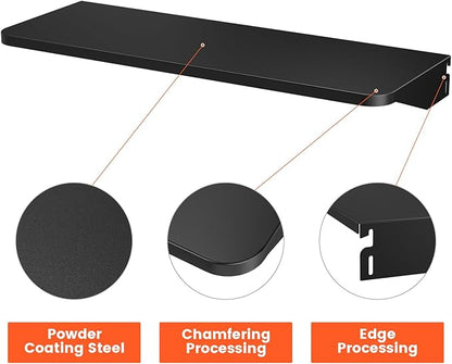 QuliMetal Folding Front Shelf for Traeger Pro 780 and Ironwood 885 Pellet Grills – Steel Grill Accessory,Compatible with Traeger BAC442, Ideal for Food Prep and Storage, 32.9'' X 11.5''