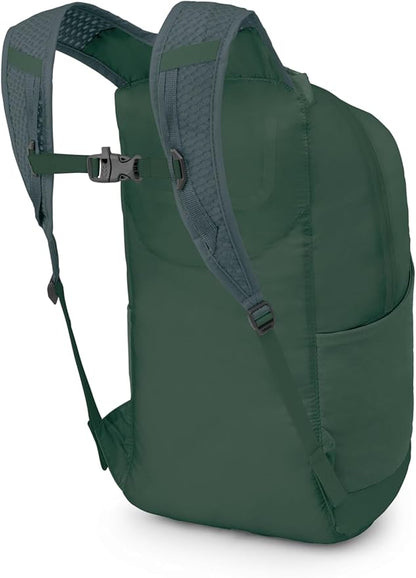 Osprey Ultralight Collapsible Stuff Pack - Lightweight, Packable Travel Backpack — Extra Bag For Travel and Every Day — 18 L Capacity Daypack to Expand Luggage, Tundra Green | Ultralight, Stuff Pack