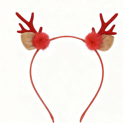 YUYIYANG 1 PC Reindeer Antler Headband Cute Plush Christmas Hairband Reindeer Ear Party Hair Accessory