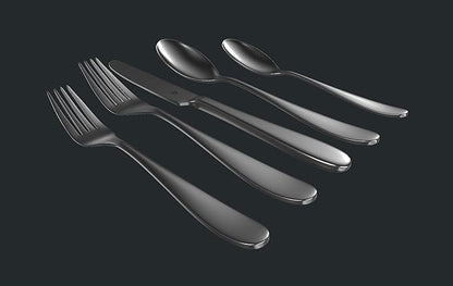 Silverware Set for 6 – 18/10 Stainless Steel Flatware, Mirror Finish, Dishwasher Safe, Durable and Balanced Utensils, Modern Tableware (30-Piece Set, Fidenza)