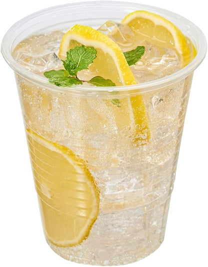 500 Count 7 oz Crystal Clear Disposable Plastic Cups Bulk PP Cups for Parties, Water, Wine, Cold Drinking (Formerly FULING)