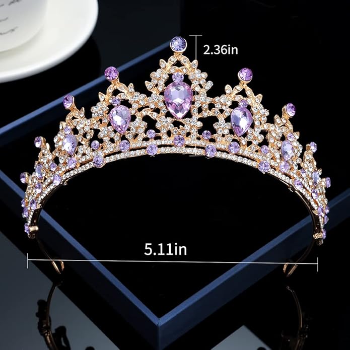 Kamirola - Queen Crown and Tiaras Princess Crown for Women and Girls Crystal Headbands for Bridal, Princess for Wedding and Party（01）