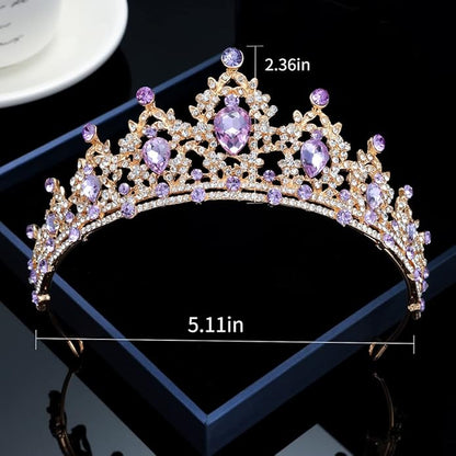 Kamirola - Queen Crown and Tiaras Princess Crown for Women and Girls Crystal Headbands for Bridal, Princess for Wedding and Party（01）