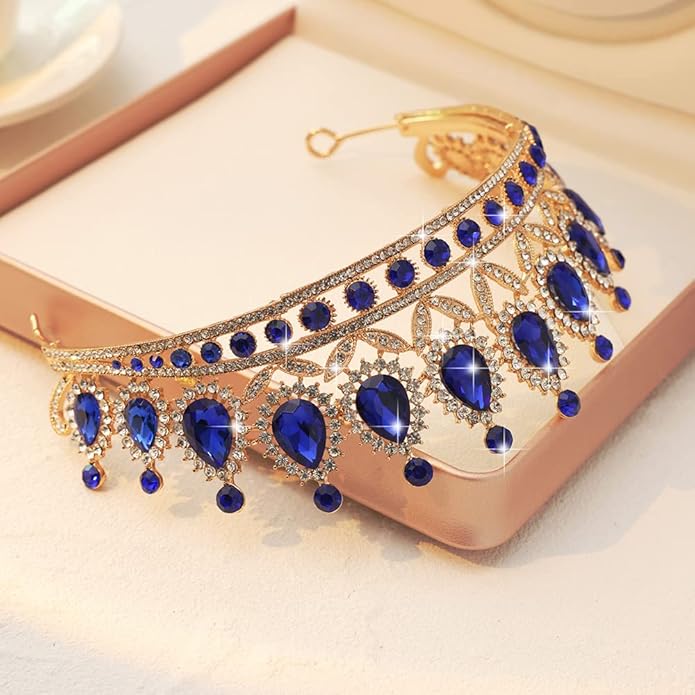 Kamirola Tiaras Princess Crown for Women and Girls Crystal Headbands for Bridal, Princess for Wedding and Party(TR21)