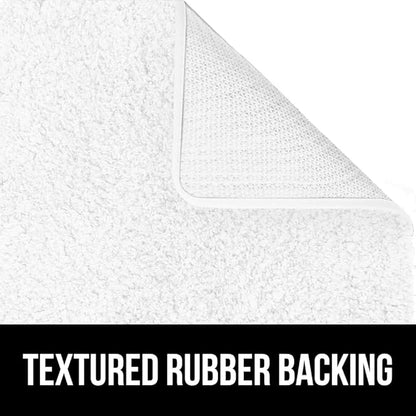 GORILLA GRIP Bathroom Rugs, Ultra Soft Absorbent Mat, Thick Plush Bath Rug, Machine Washable, Microfiber Quick Dry, Mats for Shower, Bathtub and Floor, Home Decor Accessories, 24x17, White