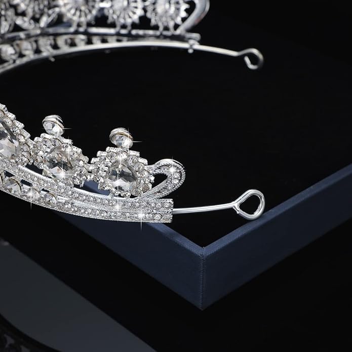 Kamirola Tiaras Princess Crown for Women and Girls Crystal Headbands for Bridal, Princess for Wedding and Party(TR21)