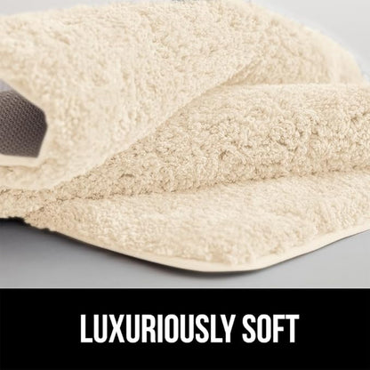 GORILLA GRIP Bathroom Rugs, Ultra Soft Absorbent Mat, Thick Plush Bath Rug, Machine Washable, Microfiber Quick Dry, Mats for Shower, Bathtub and Floor, Home Decor Accessories, 24x17, Ivory