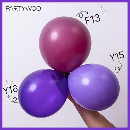 PartyWoo Dark Purple Balloons 50 pcs 5 Inch Small Mini Royal Purple Balloons for Graduation Halloween Mardi Gras Ramadan Eid Wedding Baby Shower Anniversary Birthday Party Decorations Purple-Y16