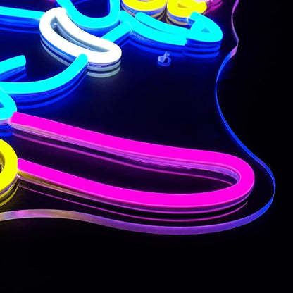 Lucunstar Dachshund Neon Sign Skateboard Dog Neon Light up Sign USB Adjustable Neon Lights Art Wall Decor LED Sign for Bedroom Shop Pet Lovers Gift