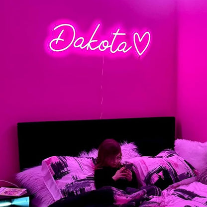 Custom Neon Sign Wedding, Binager Customize LED Neon Name Sign Decoration, Dimmable/RGB Light Sign Personalized for Shower Reception Birthday Event Business Shop Bar Backdrop Bedroom Wall Decor Gifts