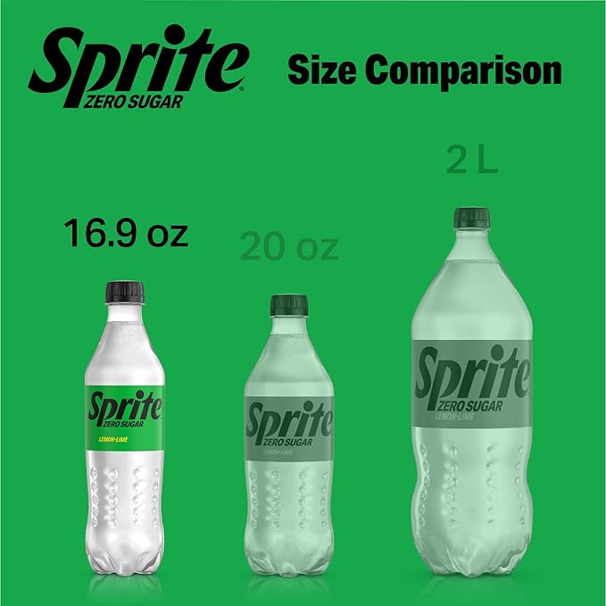 Sprite Zero Sugar Lemon Lime Diet Soda Pop Soft Drinks, 16.9 fl oz, 6 Pack