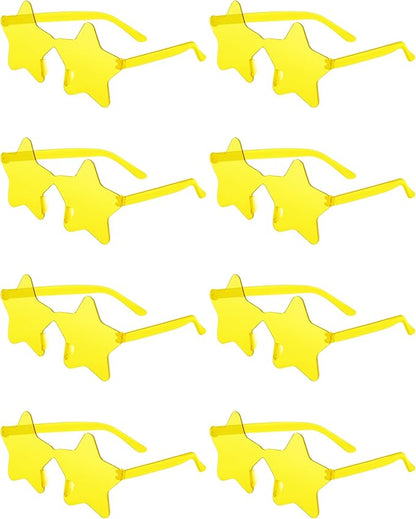 PLULON Star Sunglasses for Women Girls, Color Rimless Star Shaped Sunglasses Bulk for Adults Beach Birthday Swim Pool