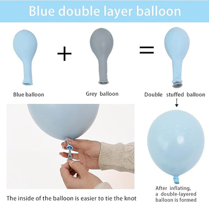 Pink And Blue Balloons Dusty Arch Kit Garland Nude For Gender Reveal Baby Shower Decorations Bear