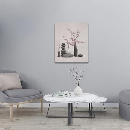 Zen Wall Art Zen Bathroom Pictures Wall Decor Spiritual Canvas Prints Meditation Decorations Painting Framed Artwork Office Home Spa Yoga Decor For Bedroom Dining Living Room 20"x24"