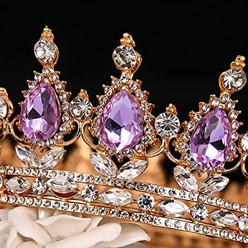 FORSEVEN Queen Crown Rhinestone Wedding Crowns and Tiaras for Women Costume Party Hair Accessories Princess Birthday Crown Crystal Bridal Crown Christmas Decorations Headband