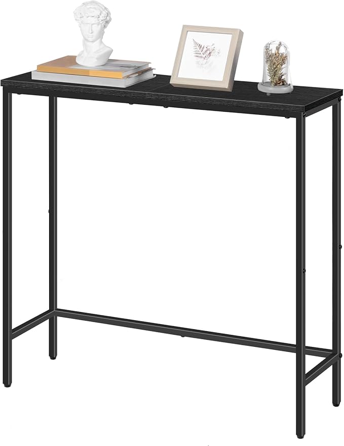 HOOBRO 2 Pack Narrow Console Table, 29.5" Small Entryway Table, Thin Long Sofa Side Display Table, for Hallway, Bedroom, Living Room, Foyer, Black BK75XGP201